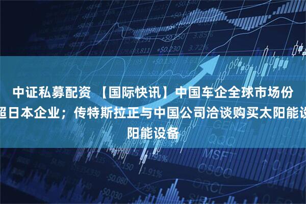 中证私募配资 【国际快讯】中国车企全球市场份额超日本企业；传特斯拉正与中国公司洽谈购买太阳能设备